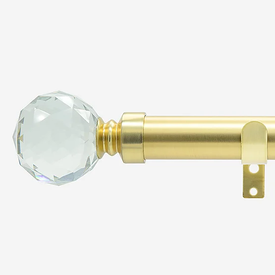 28mm Allure Classic Brushed Gold Crystal Eyelet pole