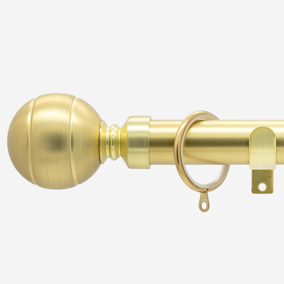 28mm Allure Classic Brushed Gold Lined Ball Bay Window pole