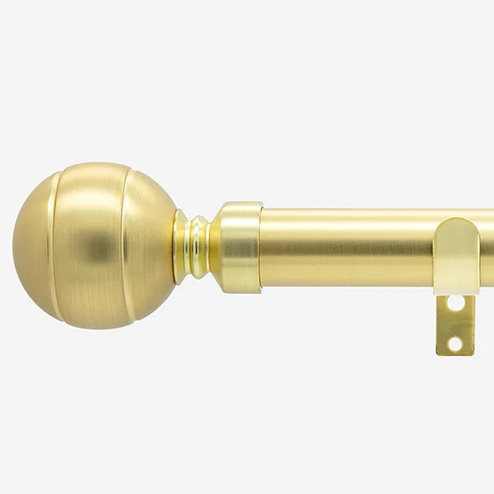 28mm Allure Classic Brushed Gold Lined Ball Eyelet pole