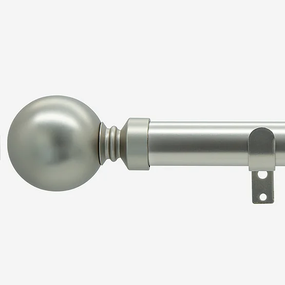 28mm Allure Classic Brushed Steel Ball Bay Window Eyelet pole