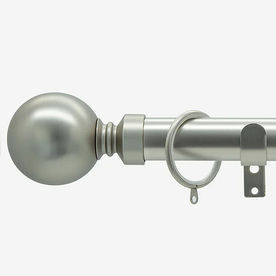 28mm Allure Classic Brushed Steel Ball pole