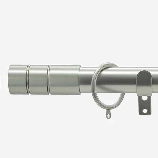 28mm Allure Classic Brushed Steel Barrel Bay Window pole