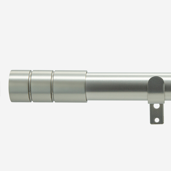 28mm Allure Classic Brushed Steel Barrel Eyelet pole