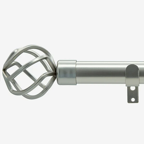 28mm Allure Classic Brushed Steel Cage Eyelet pole