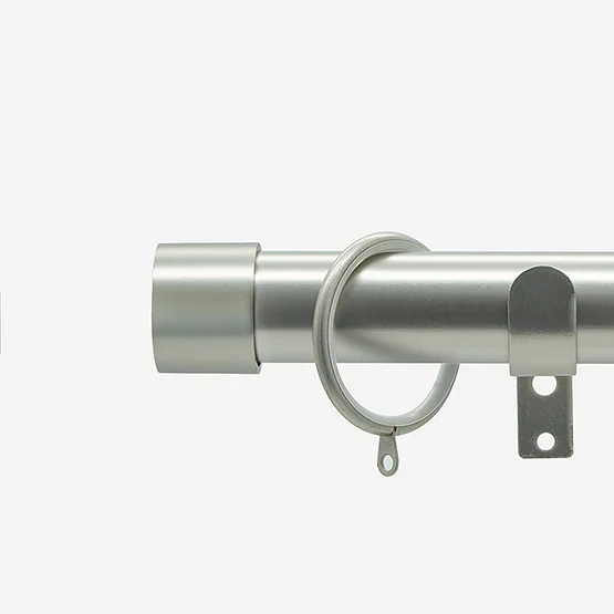 28mm Allure Classic Brushed Steel End Cap pole