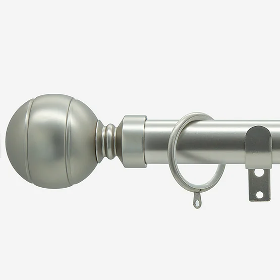 28mm Allure Classic Brushed Steel Lined Ball pole