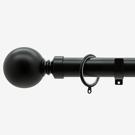 28mm Allure Classic Matt Black Ball Bay Window pole