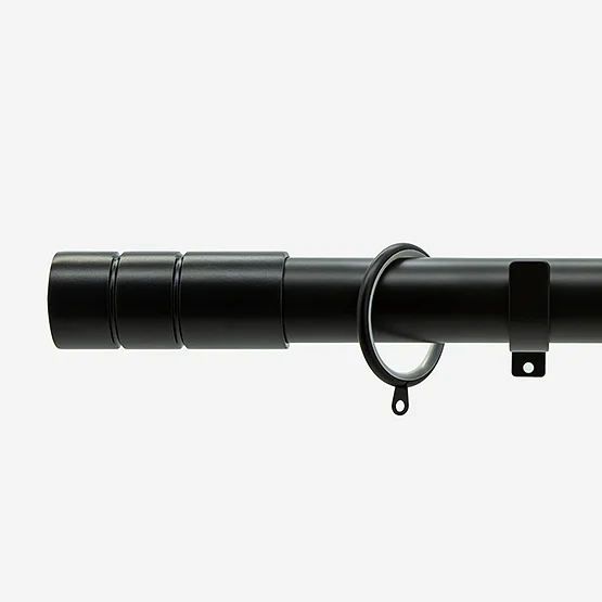 28mm Allure Classic Matt Black Barrel Bay Window pole