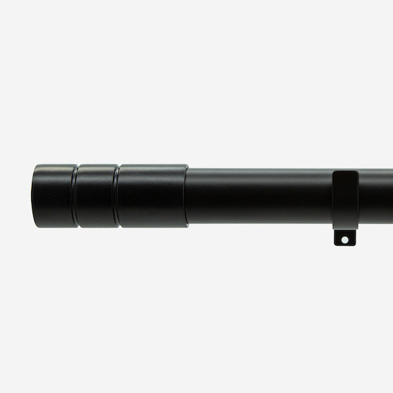 28mm Allure Classic Matt Black Barrel Eyelet pole