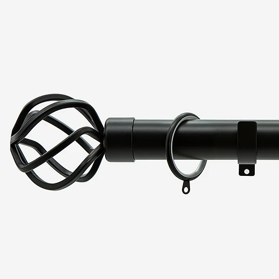 28mm Allure Classic Matt Black Cage Bay Window pole
