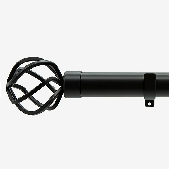 28mm Allure Matt Black Cage Eyelet pole