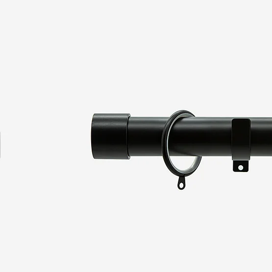28mm Allure Matt Black End Cap pole