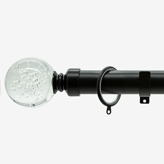 28mm Allure Classic Matt Black Glass Bubbles pole