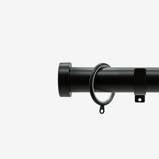 28mm Allure Classic Matt Black Stud Bay Window pole