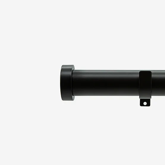 28mm Allure Classic Matt Black Stud Eyelet Bay Window pole