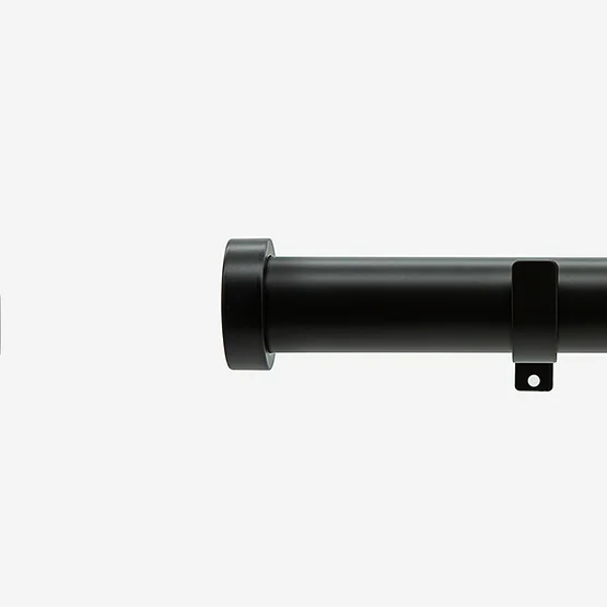 28mm Allure Classic Matt Black Stud Eyelet pole
