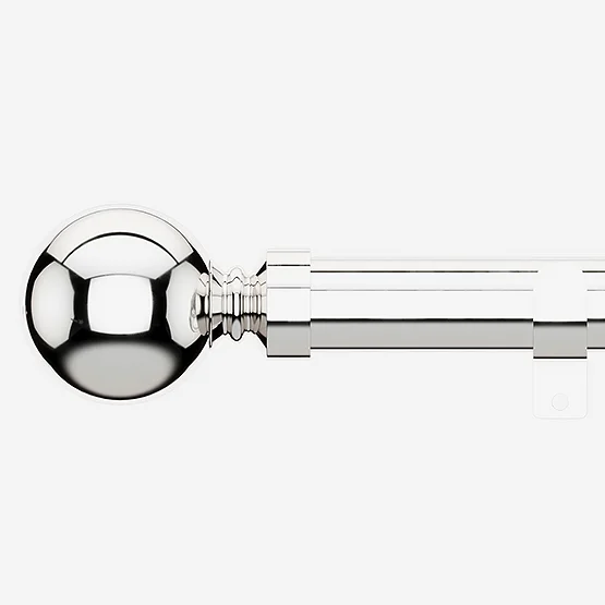 28mm Allure Classic Polished Chrome Ball Eyelet pole