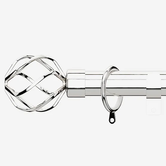 28mm Allure Classic Polished Chrome Cage Bay Window pole