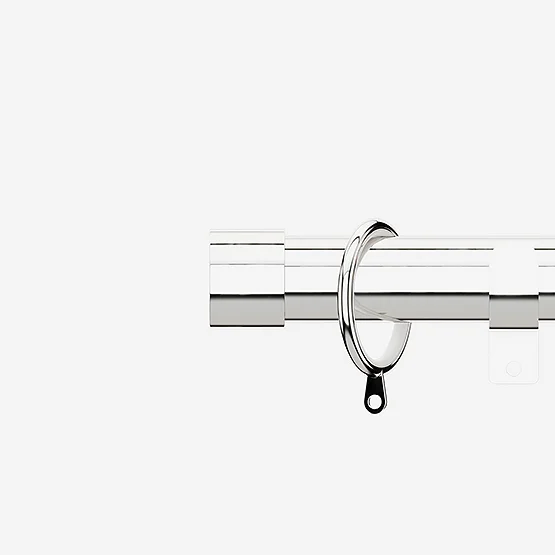 28mm Allure Classic Polished Chrome End Cap Bay Window pole