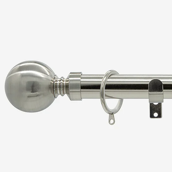 28mm Allure Classic Stainless Steel Effect Ball Bay Window pole