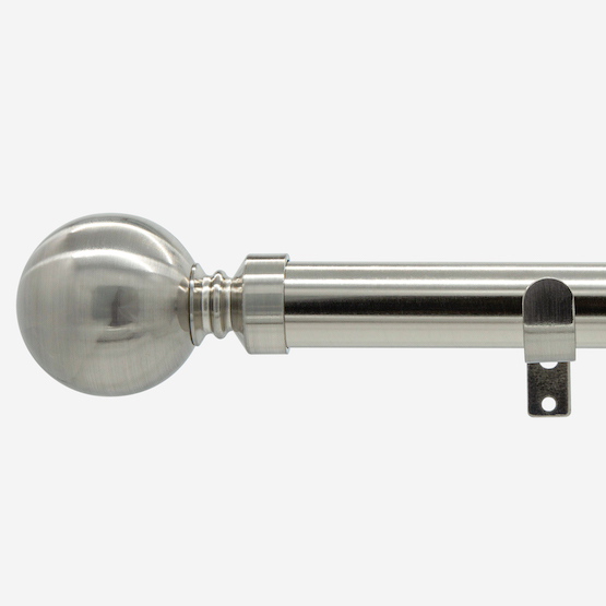 28mm Allure Classic Stainless Steel Effect Ball Eyelet Curtain Pole