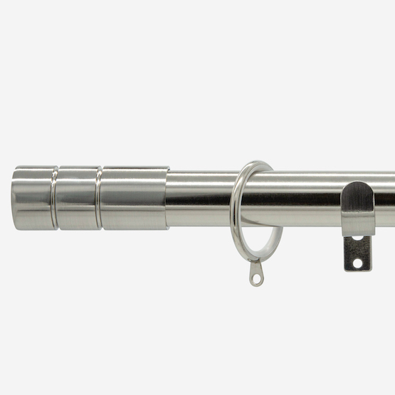 28mm Allure Classic Stainless Steel Effect Barrel Curtain Pole