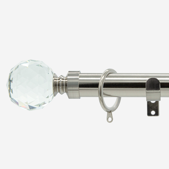 28mm Allure Classic Stainless Steel Effect Crystal pole