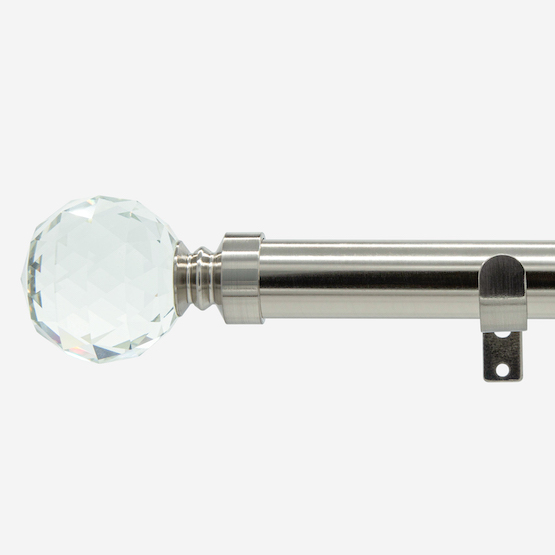 28mm Allure Classic Stainless Steel Effect Crystal Eyelet pole