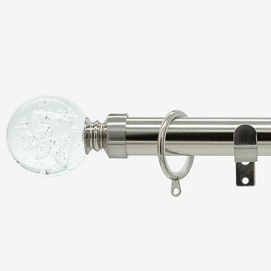 28mm Allure Classic Stainless Steel Effect Glass Bubbles Bay Window pole