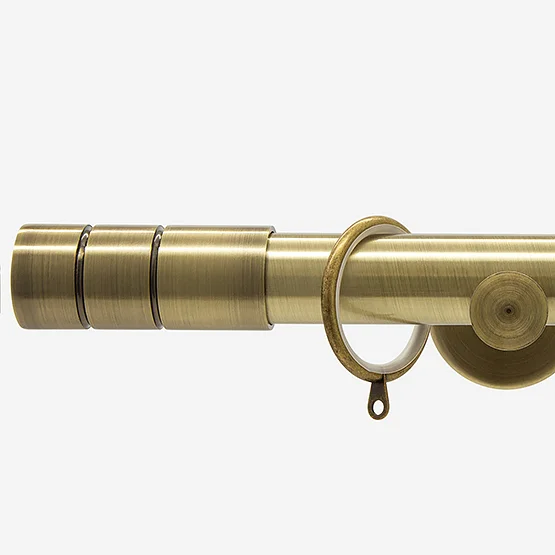 28mm Allure Signature Antique Brass Barrel pole
