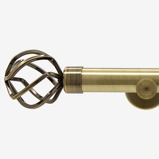 28mm Allure Signature Antique Brass Cage Eyelet pole
