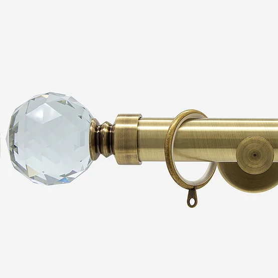 28mm Allure Signature Antique Brass Crystal pole