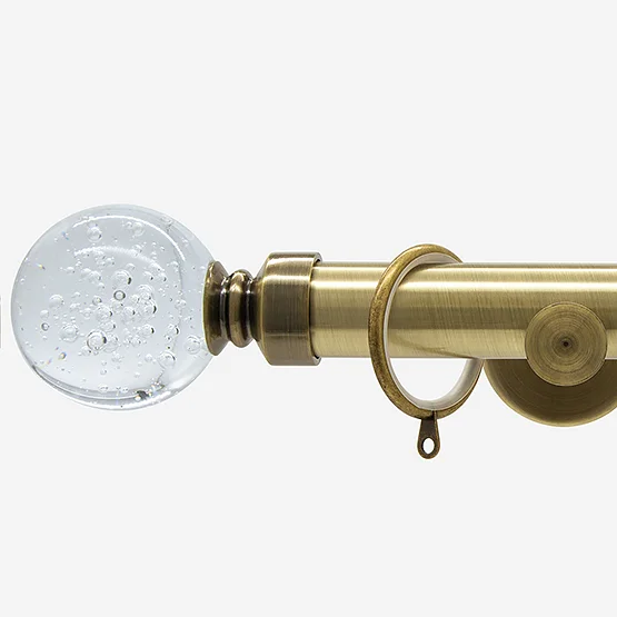 28mm Allure Signature Antique Brass Glass Bubbles pole