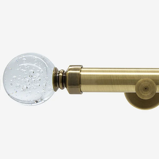 28mm Allure Signature Antique Brass Glass Bubbles Eyelet pole