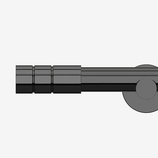 28mm Allure Signature Black Nickel Barrel Eyelet pole