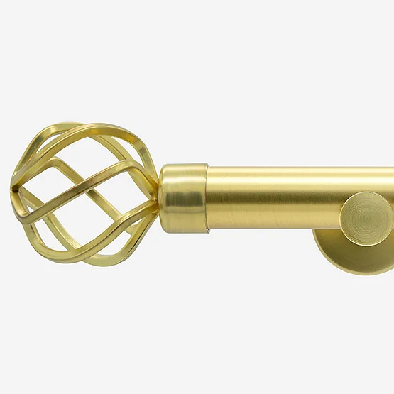 28mm Allure Signature Brushed Gold Cage Eyelet pole