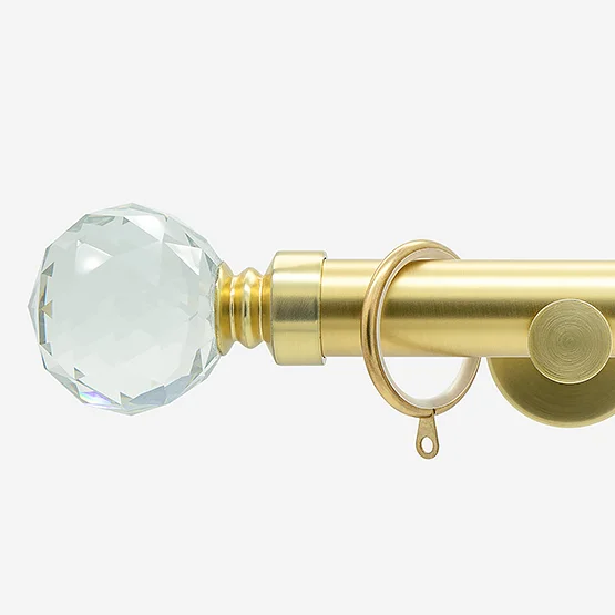 28mm Allure Signature Brushed Gold Crystal pole
