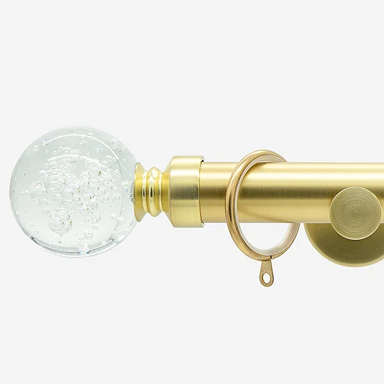 28mm Allure Signature Brushed Gold Glass Bubbles pole