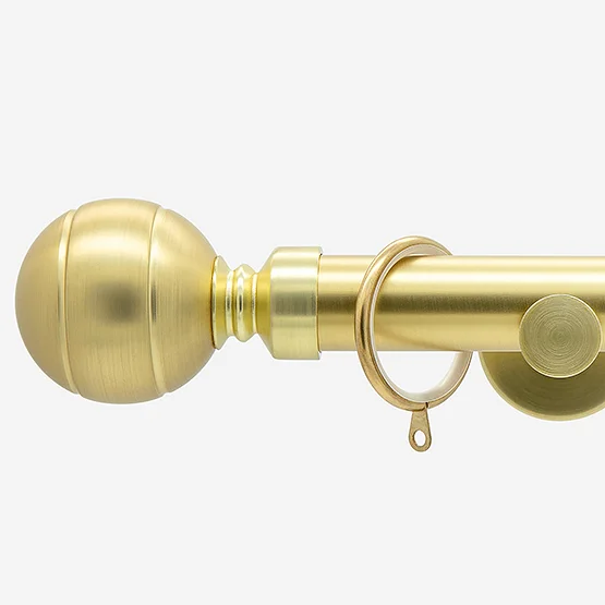 28mm Allure Signature Brushed Gold Lined Ball pole