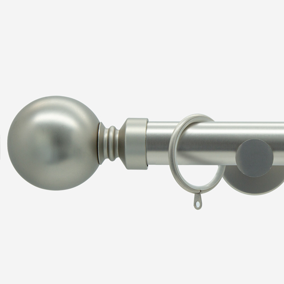 28mm Allure Signature Brushed Steel Ball pole