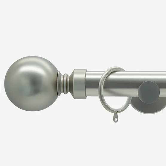 28mm Allure Signature Brushed Steel Ball pole