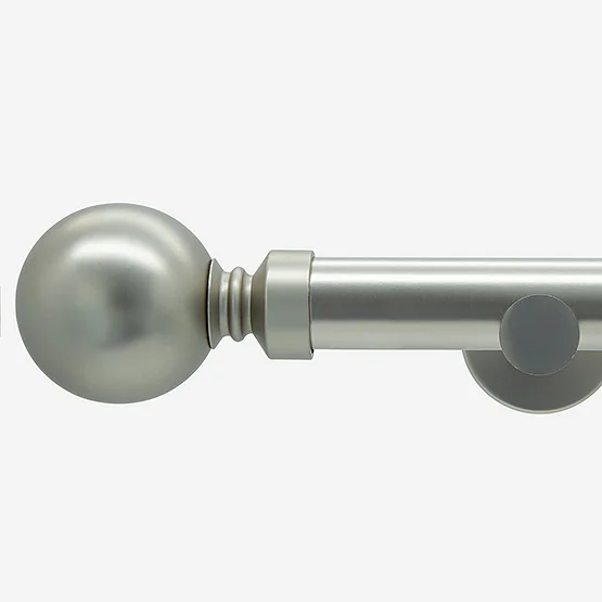 28mm Allure Signature Brushed Steel Ball Eyelet pole