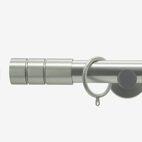 28mm Allure Signature Brushed Steel Barrel pole