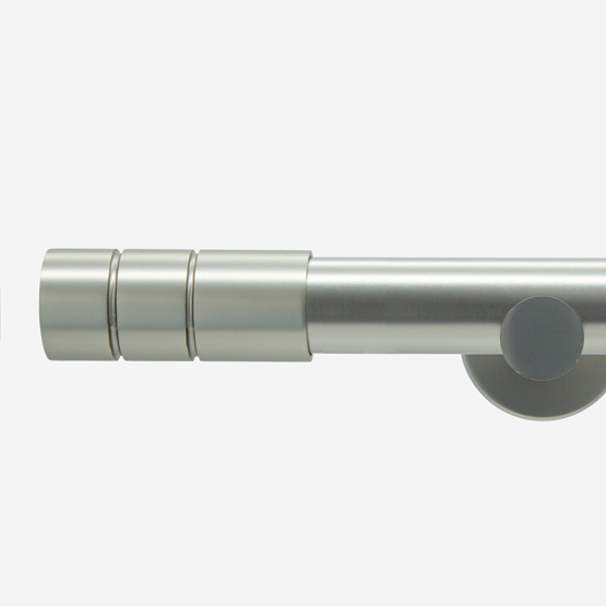28mm Allure Signature Brushed Steel Barrel Eyelet pole
