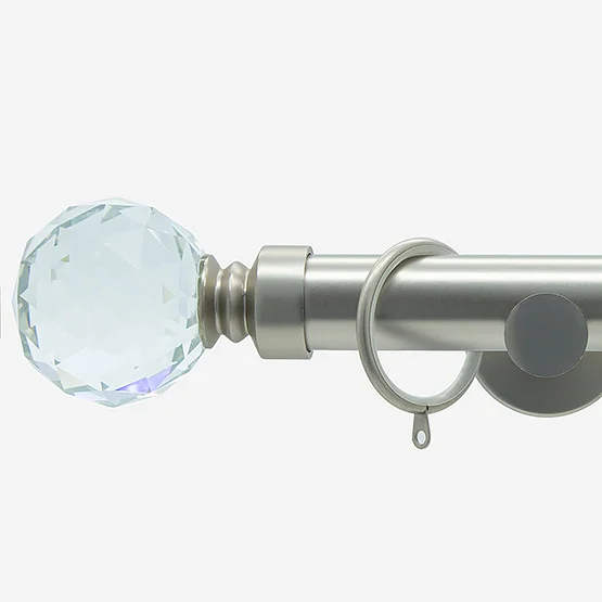 28mm Allure Signature Brushed Steel Crystal pole