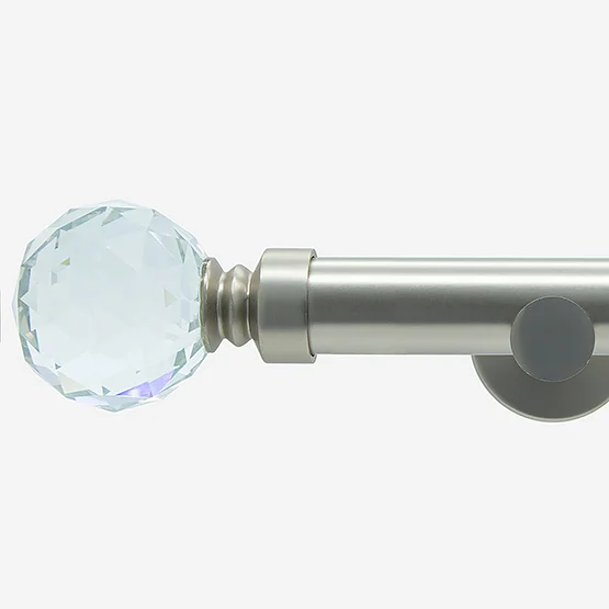 28mm Allure Signature Brushed Steel Crystal Eyelet pole