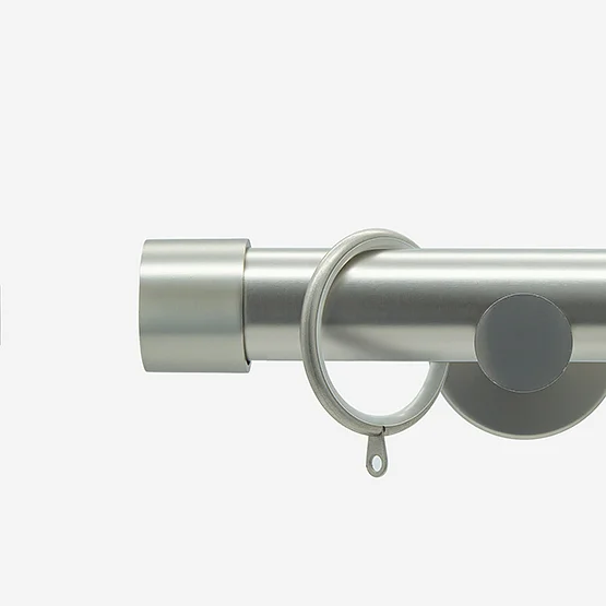 28mm Allure Signature Brushed Steel End Cap pole