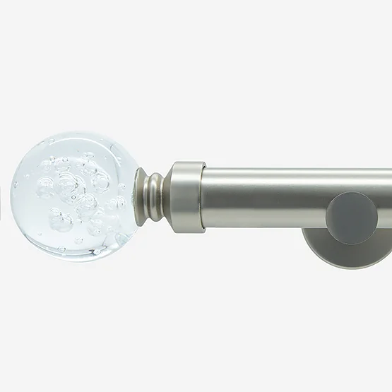 28mm Allure Signature Brushed Steel Glass Bubbles Eyelet pole