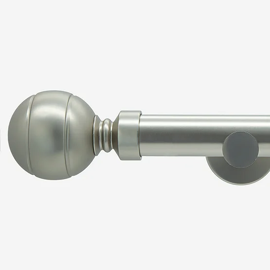 28mm Allure Signature Brushed Steel Lined Ball Eyelet pole