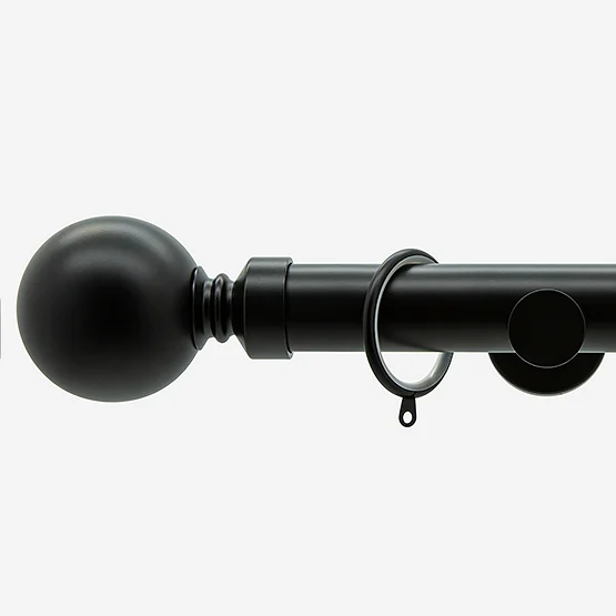 28mm Allure Signature Matt Black Ball pole